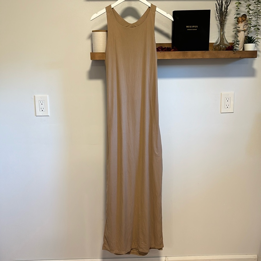Lulus knit racer back maxi dress.
